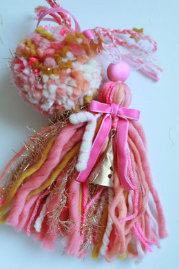 Candy Cane Tassel & Pom Set