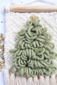 Mini Fluffy Christmas Tree Wall - Avocado