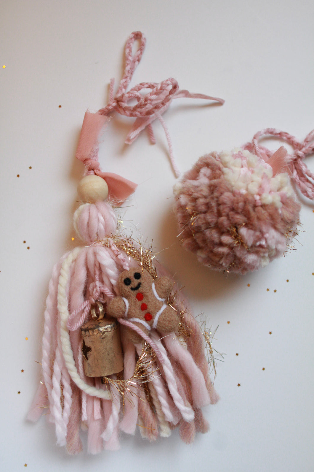 Gingerbread Tassel & Pom Set
