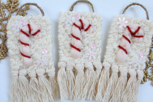 Sequin Candy Cane Ornaments