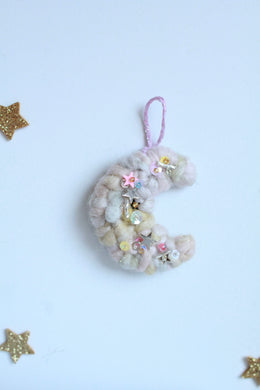 Sparkly Moon Shape Ornament