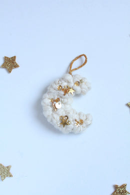 Sparkly Moon Shape Ornament