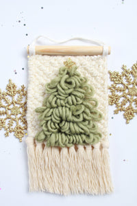 Mini Fluffy Christmas Tree Wall - Avocado