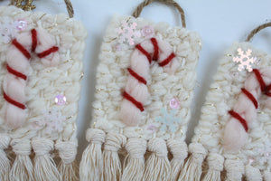 Sequin Candy Cane Ornaments