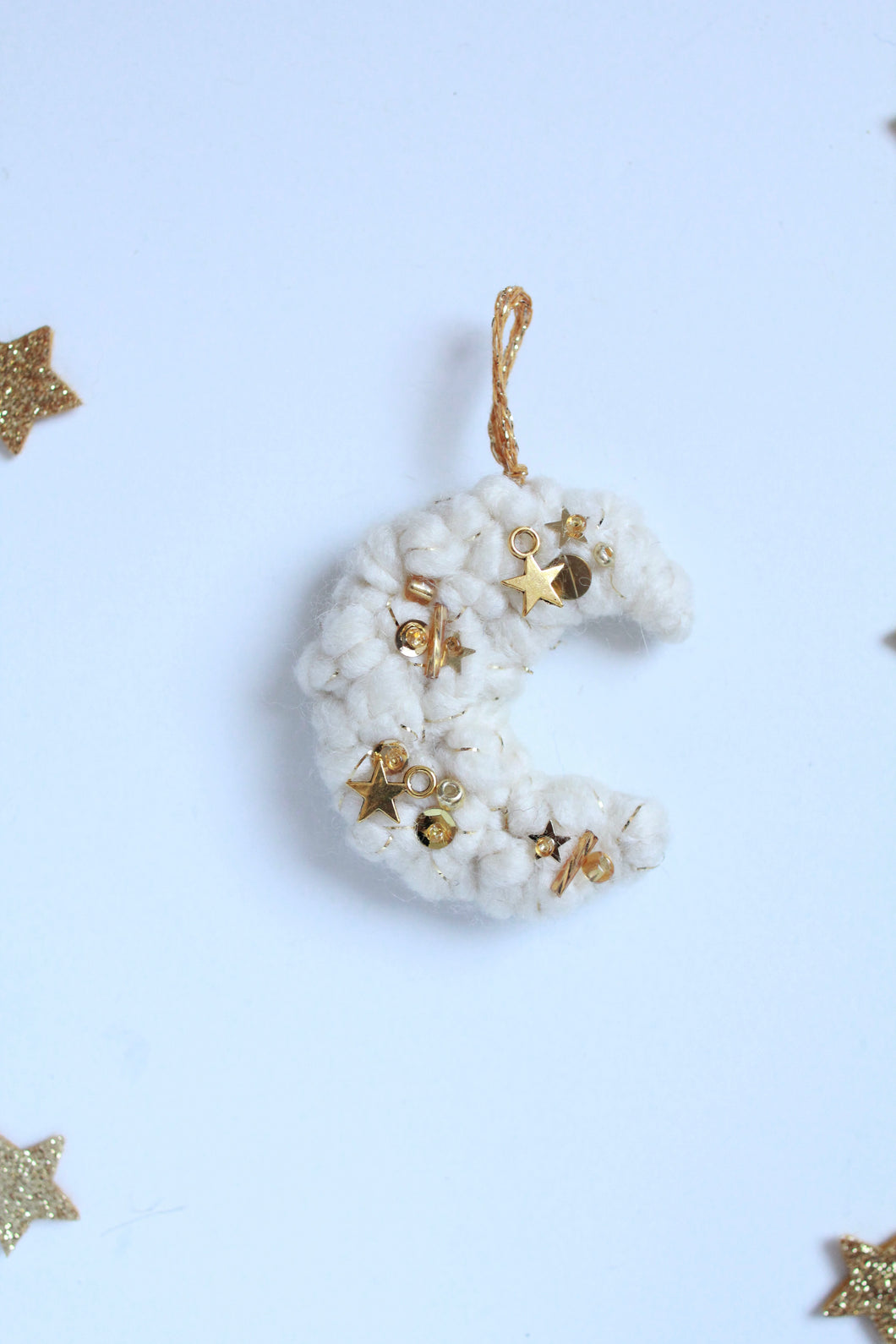 Sparkly Moon Shape Ornament