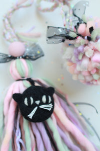 Spooky Kitty Tassel & Pom Set