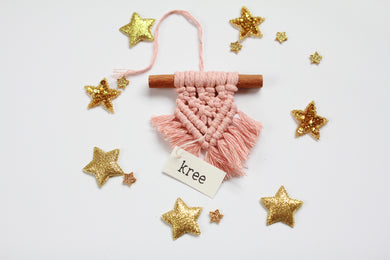 Macrame Ornament in Blush