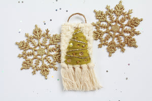 (SINGLE) Sequin Christmas Tree Ornament