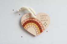 Load image into Gallery viewer, Wooden Heart Rainbow